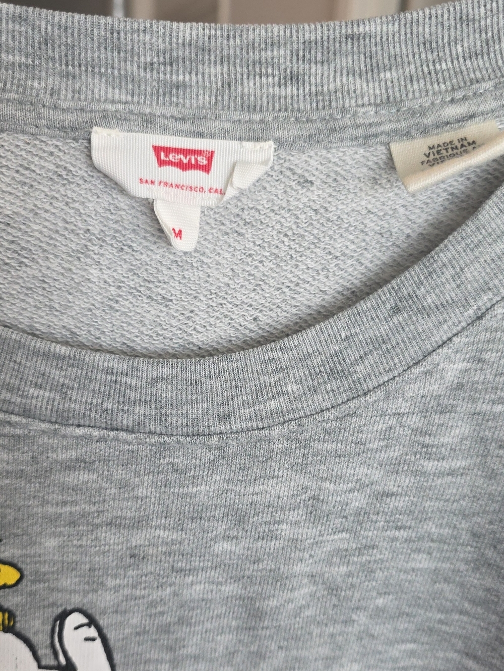 Levi's Grey Sweatshirt with Red Logo & Snoopy Graphic - Picture 2 of 2